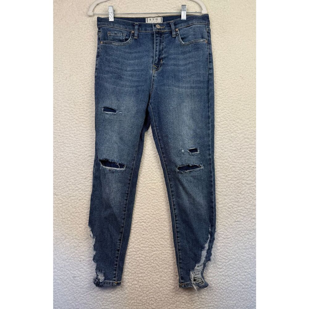 We The Free‎ Dark Wash High Waist Skinny Raw Hem Blue Jeans, Size 29